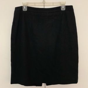 JCrew No 2 Pencil Skirt (Black, Wool, Size 10)